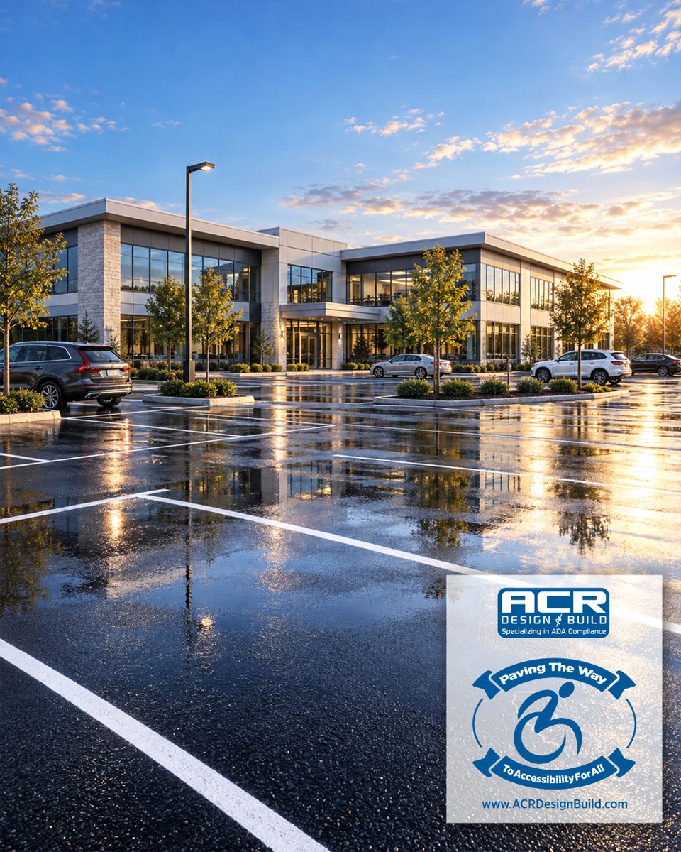 ACRDesignBuild's tweet photo. Renovating a commercial parking lot? It may also be the right time to evaluate accessible stalls, access aisles, curb ramps, signage, and pedestrian routes.

https://t.co/8ZPBvV5qqN

#ACRDesignBuild #ParkingLot #ADAConstruction #PropertyImprovement #CommercialConstruction https://t.co/QuwS1lnIdK