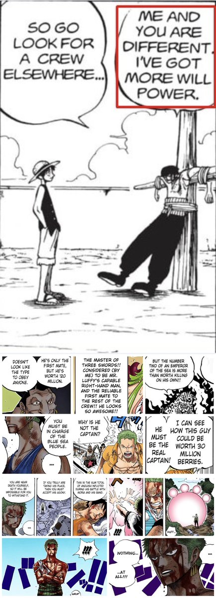 _ZODIACg's tweet photo. "I’m just saying: Swordsmen like Mihawk are gonna have strong CoC, but for them CoC won’t play a massive role in the way of a swordsman like CoA does."

@WorstGenHQ bro, can you clarify what kind of swordsmen you’re actually talking about?? And how did you reach to the conclusion that mihawk is different from every other swordman?? Assuming you're also referring to Zoro in "swordsmen like Mihawk," do you genuinely think CoC won’t play a massive role in his case?? Okay, let’s discuss how egregiously retarded this statement actually is lmao.

1. Zoro’s biggest power up till now was King of Hell, and that was him exerting CoC unconsciously. In Elbaf, ACoC is gonna be the most important and biggest power up that Zoro will get.

2. Zoro’s willpower ever since the start of the series has been on par with Luffy's, which has been pointed out by numerous characters.

3. Ashura, which is by far one of the most mysterious power ups in One Piece, is literally a demon god that Zoro manifests through his "willpower." Kaido was able to sense Zoro’s CoC only after Zoro used Ashura, which basically confirms it’s a huge bulk of CoC that Zoro uses.

4. Every blade has a will of its own, and they choose the wielder fit for them to bend them to their will. CoC is absolutely required because that’s the fundamental power needed to bend something to your will. Zoro in Wano almost died while taming Enma, which is nothing compared to Supreme Grade blades, which in-verse would be even more cursed than Enma because they’re stronger, making them comparatively more difficult to tame. And those are absolutely nothing compared to Yoru, which is literally THE strongest blade in existence. Nobody except Mihawk can wield it, which already proves his CoC is essentially stronger than any sword user’s in the past and the present.

5. Mihawk never said "Armament" Haki is required for Black Blades lmao. What he said are two different things. He told Zoro his swords wouldn’t have broken if they were infused with Haki, and said every weapon can be turned black, not everyone can make a Black Blade, but every weapon can be turned into one. If Armament was truly the only thing needed to make a Black Blade, why would Oda deliberately hide it?? 🥺

6. Oda focusing on his CoC before giving him a bb essentially confirms ACoC is by far THE most important part in making one. 

#ONEPIECE1193