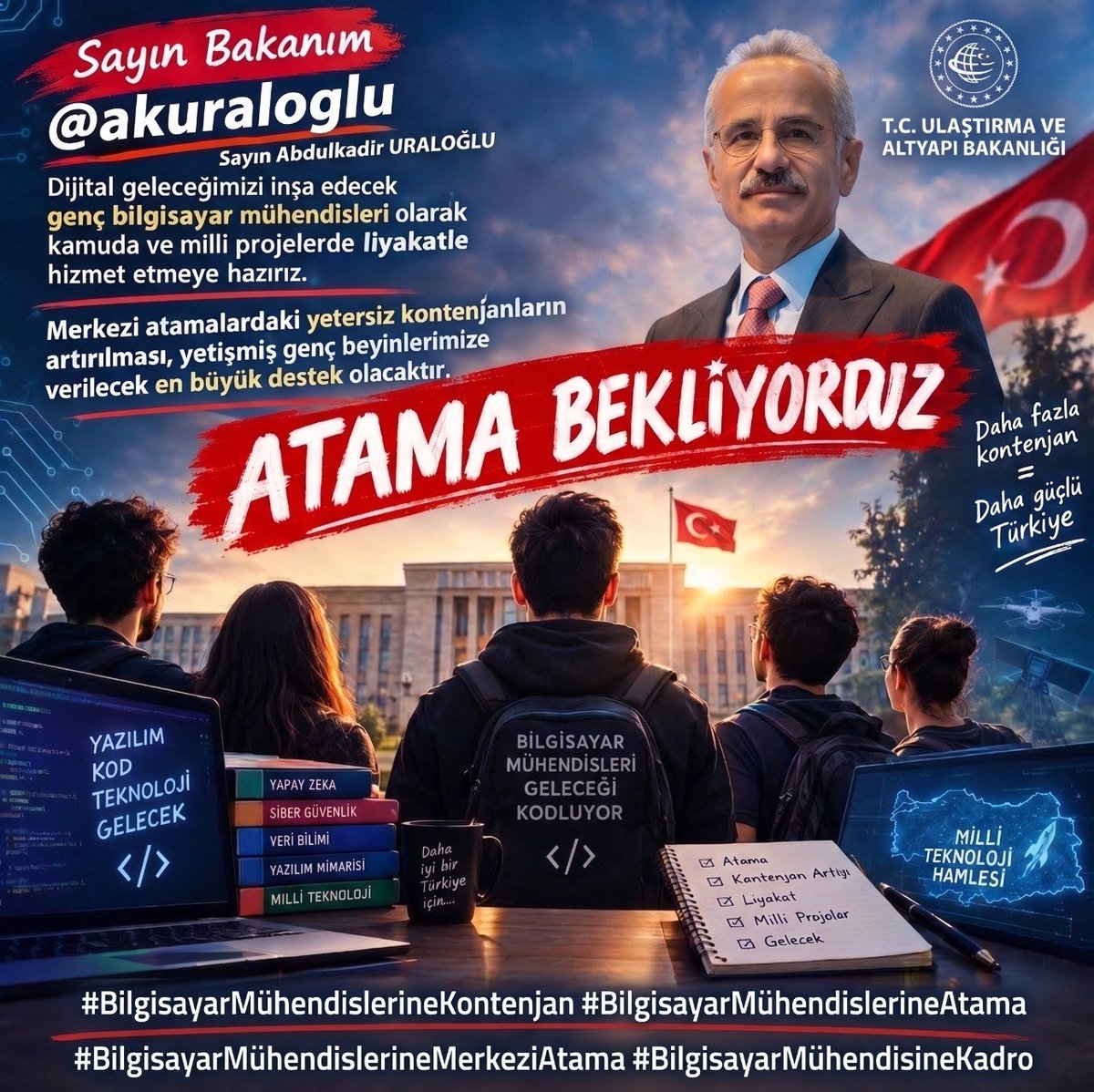 2lIdmanyurdu's tweet photo. @a_uraloglu #BilgisayarMühendislerineKontenjan https://t.co/9n7lz6aFMG