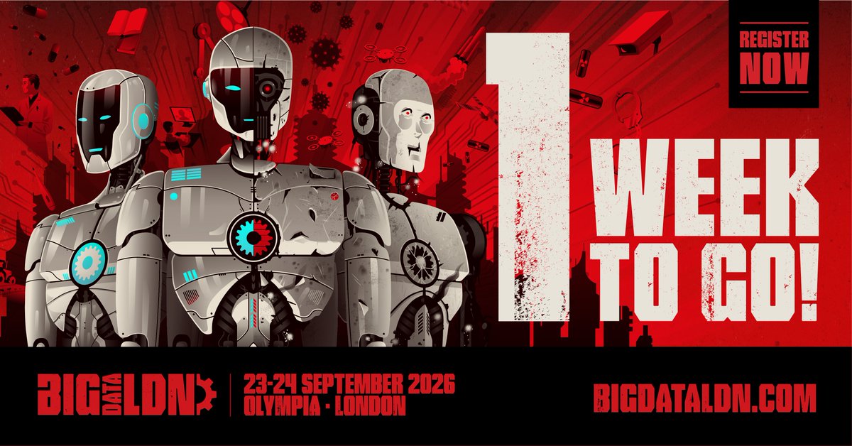BigData_LDN's tweet photo. 7 days left. The solution you're looking for could be waiting at #BigDataLDN 2026! 

🎟️ Haven't secured your pass yet? Register today: https://t.co/PMNyRzDIHT

Experience the technology. Meet the experts. Discover what fits your organisation.

#DataSolutions #AIInnovation https://t.co/tyaPlZ4hh3