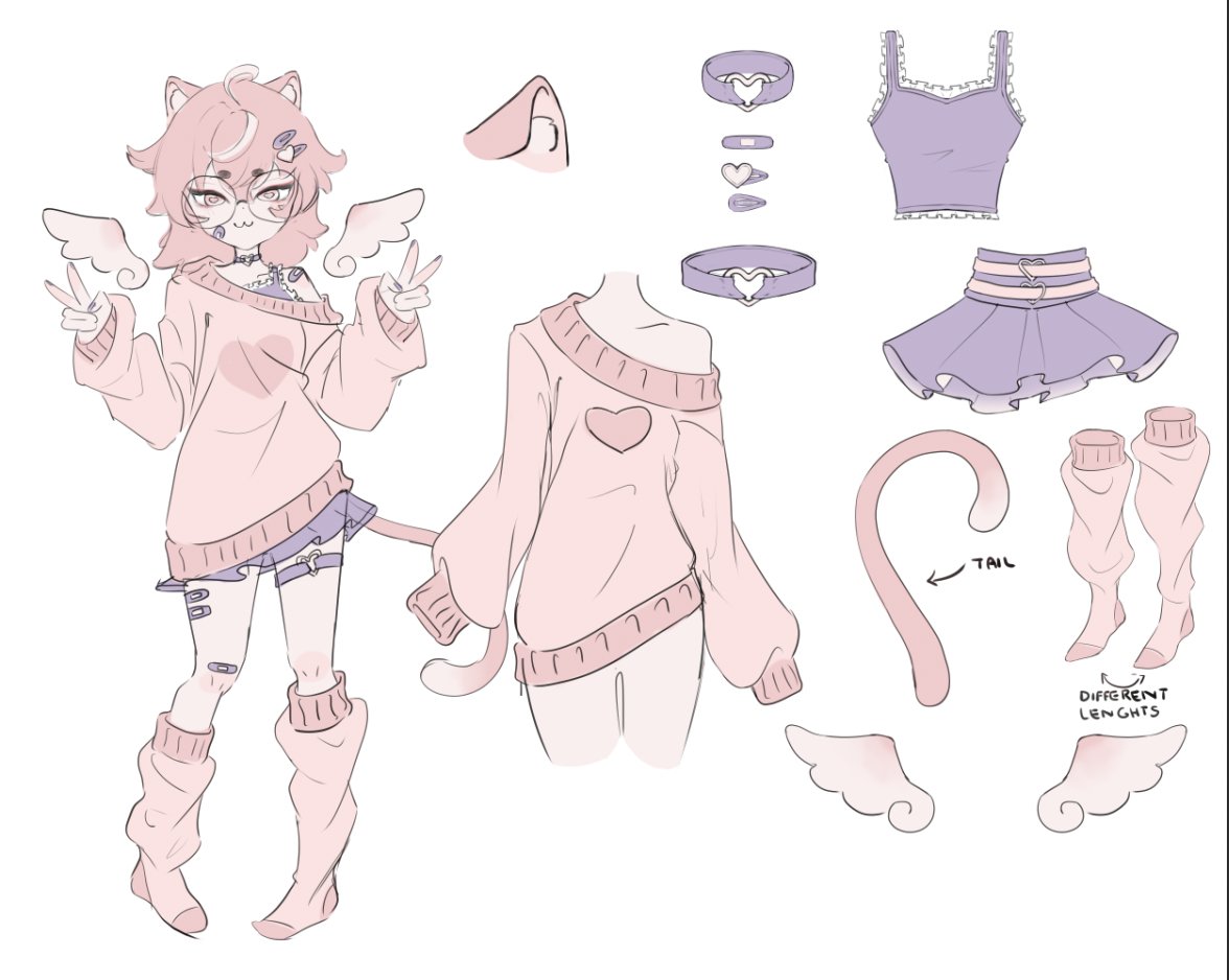 thatdumcat's tweet photo. character sheets and outfit breakdown for a recent model art
#characterdesignㅤ #artmootsㅤ #artistontwetter https://t.co/QrUdhkKHoH