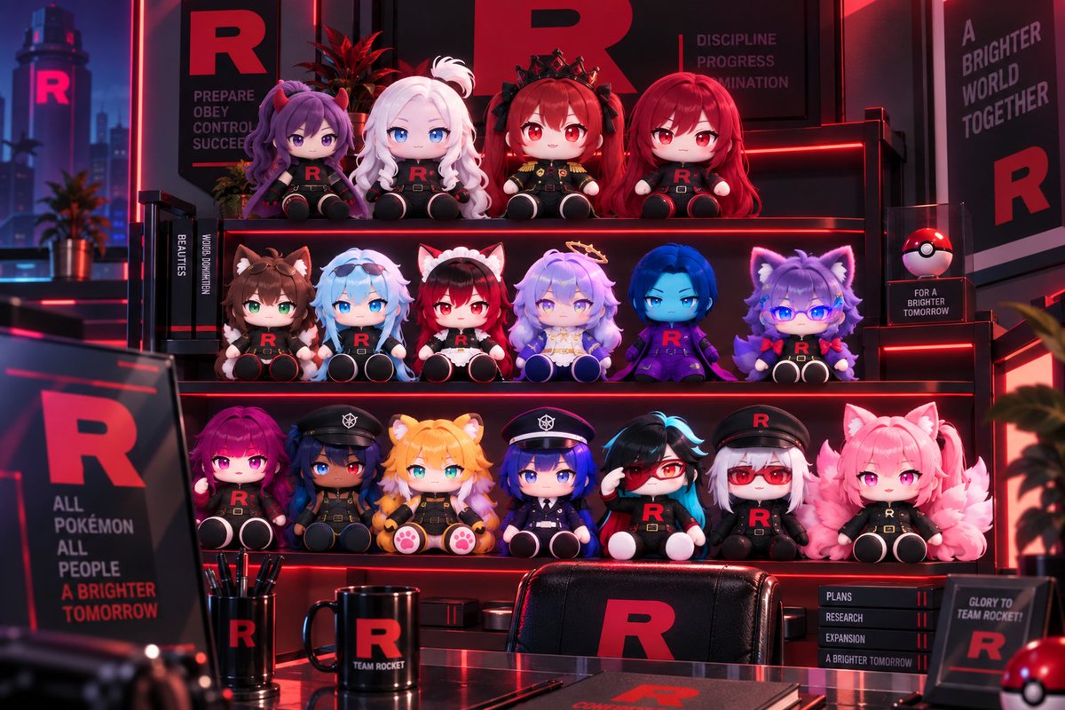 EvilLiko's tweet photo. For all of my cuties at Team Rocket~!!
The best Team EVER 🩵🩵🩵 Lov U All

Thank you @CipherZentar  for the images~💋 https://t.co/KYRBJGPCIF
