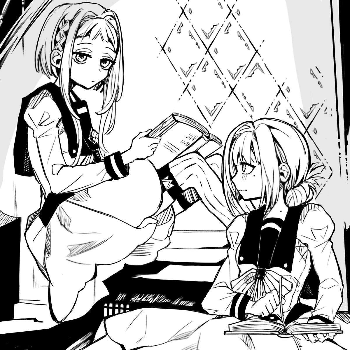 vrdntii's tweet photo. Sakura and Haru (OC) light reading.
(used manga ref. for this one) #sakurananamine #nanaminesakura #tbhkoc #tbhkfanart #jshkfanart https://t.co/hdphfgmQii