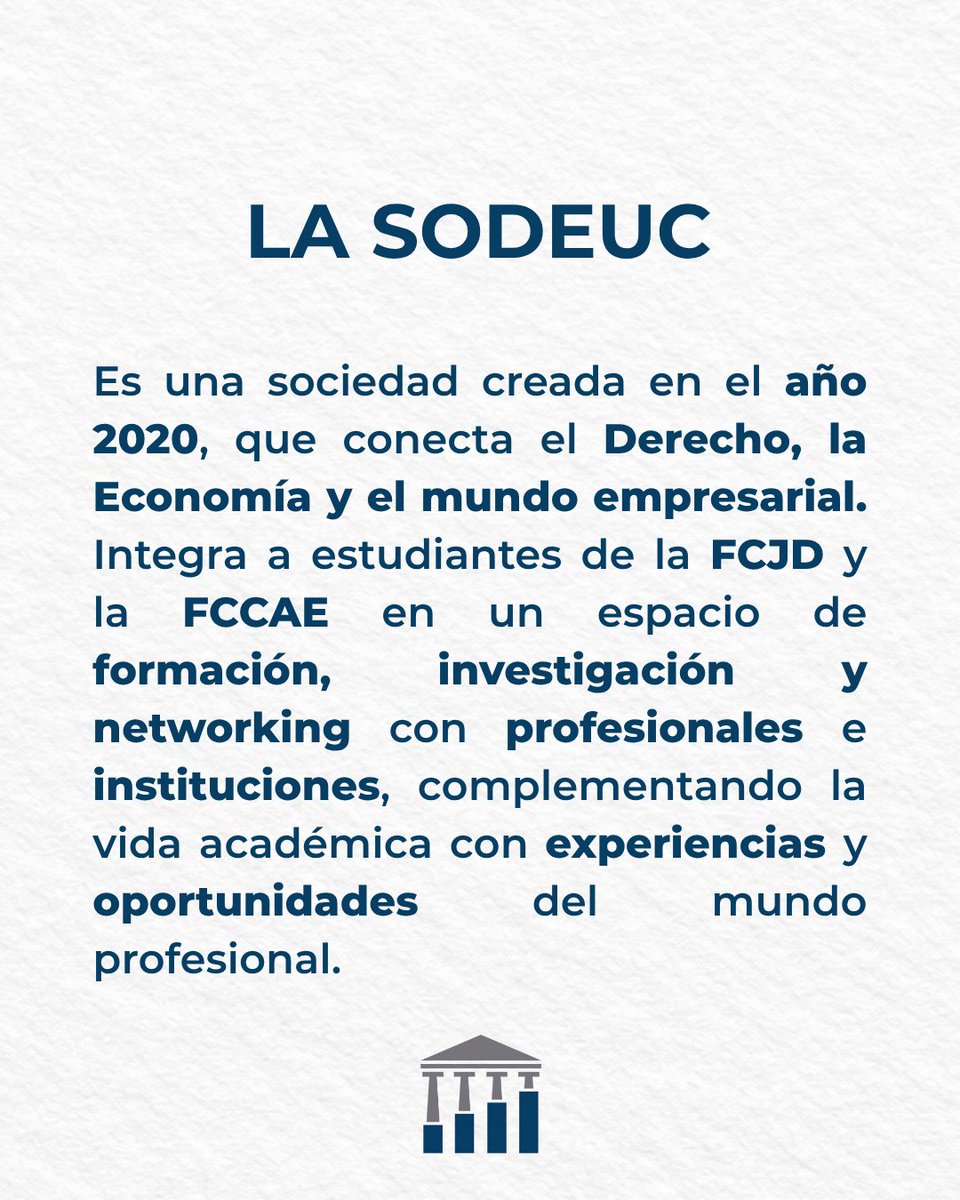 sodeuc's tweet photo. La SODEUC está de vuelta🔥
Volvemos renovados y con las mismas ganas de siempre de crear un espacio de formación, investigación y networking para los estudiantes de la FCCAE y la FCJD.
¡Seguínos y enterate de más! https://t.co/SyRMSHc7Qh