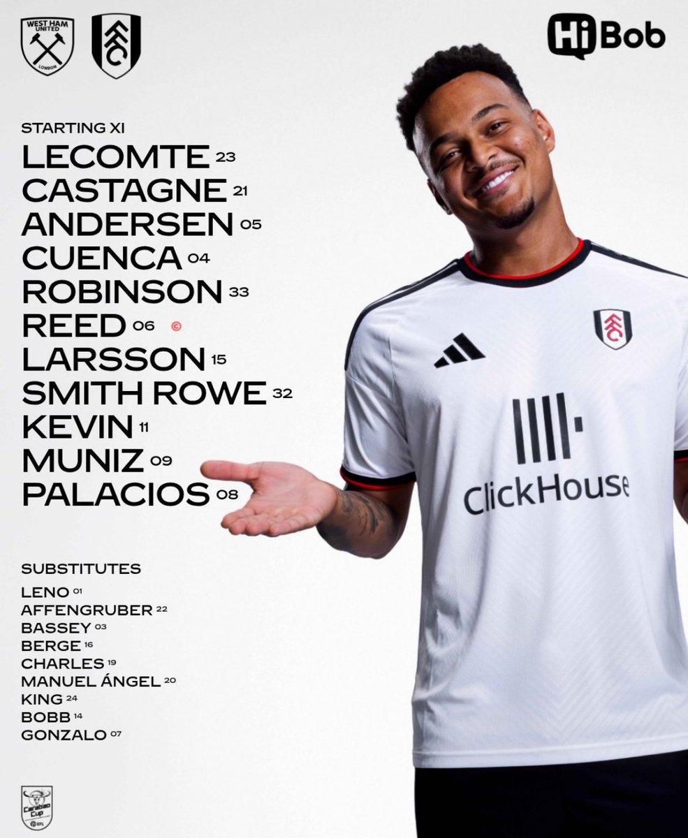 BlancosAway's tweet photo. Both teams have rested players. Bowen, Taty, Piroe, and Solomon rested for #WHUFC.

I would have liked to have seen Affengruber gain more minutes in a #FFC shirt, Andersen starting worries me.

Big games for Kevin and ESR.

The League Cup should not be taken lightly, big game. https://t.co/Px0YSXP259