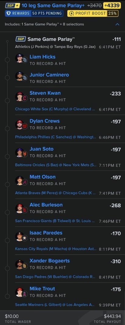 PropHunter33's tweet photo. MLB MEGA ROLLL HIT ⚾️😤

DISCORD LINK 🔗 IN BIO IF YOU WANT ACCESS TO ALL MY BEST PLAYS !

https://t.co/UticGV6Usg

#NBA 🏀 | #WNBA | #CBB 🏀 | #NFL 🏈 #PrizePicks 🔐 | #PROPS | #POTD 📋 | #Picks | #MLB ⚾ | #Gambling𝕏 | #Parlay @Playbook https://t.co/Fydv6IT7mo