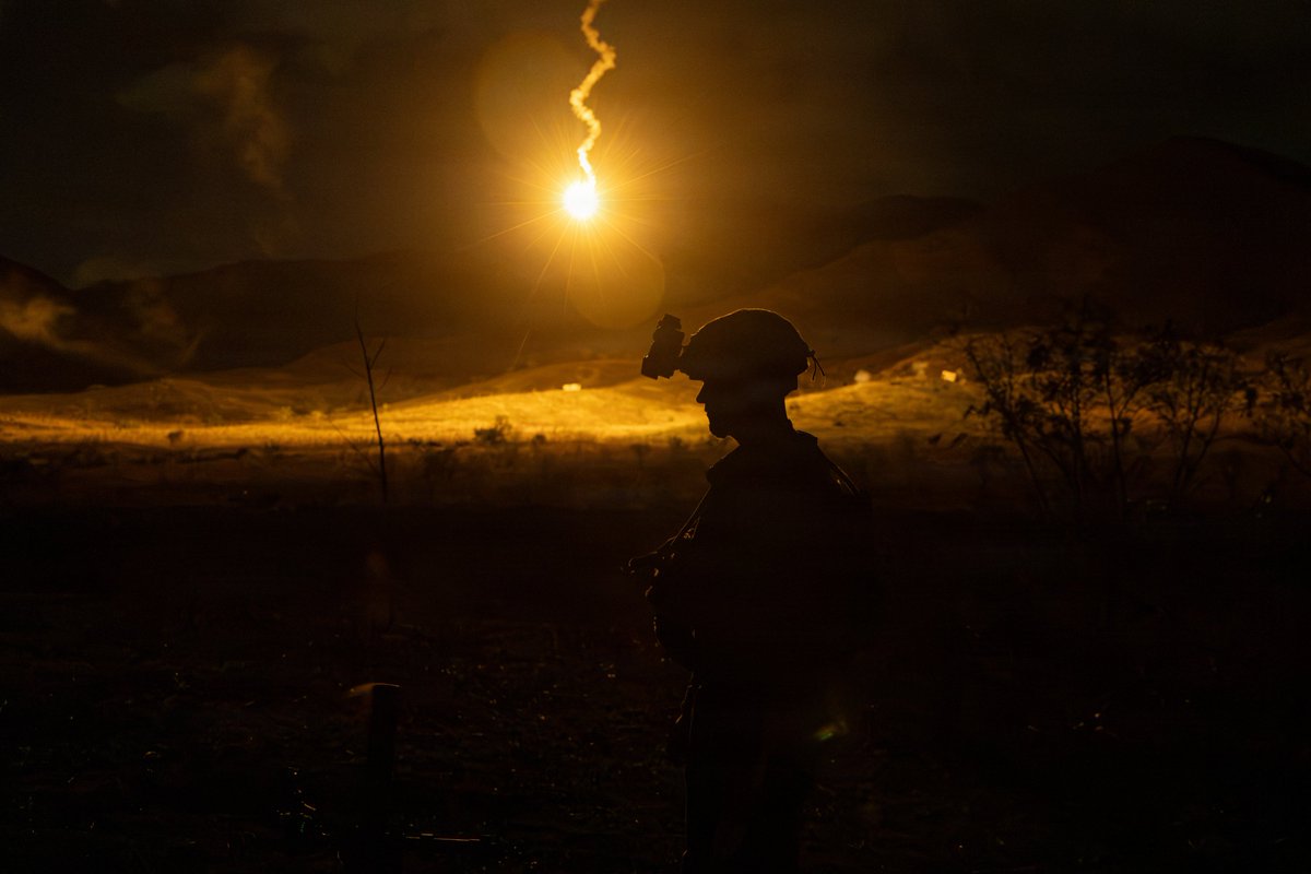 DeptofWar's tweet photo. Marines fire mortars, testing speed, control and precision during a live-fire event at Camp Santiago Joint Training Center, Puerto Rico. https://t.co/tJ9xyHO6IT