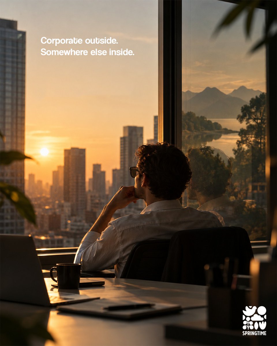thespringtimeco's tweet photo. Same desk. Different state of mind.🍀

#springtime #ElevatedExperience #goldenhour #corporatelife #maketimeforwhatmatters

[Springtime, corporate world, corporate life, good energy, elevated experience, golden hour, no rush, longer sunset, make time for yourself, sunset] https://t.co/aFNm0m9OPR