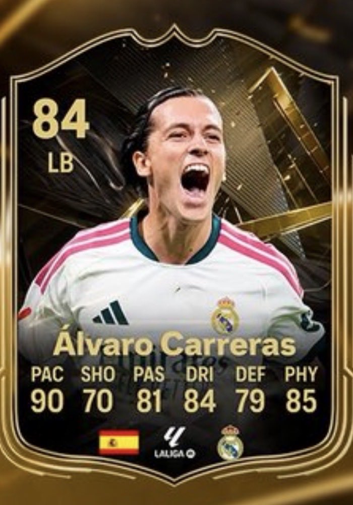 BichoAzulcrema's tweet photo. 📋Revisando el primer #TOTW filtrado y la regla de fichajes:

✅ Álvaro Carreras @realmadrid - 84 TOTW con 90 de ritmo.

Primer objetivo oficial para la plantilla antes de que abra la Web App mañana. 

¡Arrancamos con todo! 🦅🔥 #FC27 #AlvaroCarreras https://t.co/ThEBtXC2ov