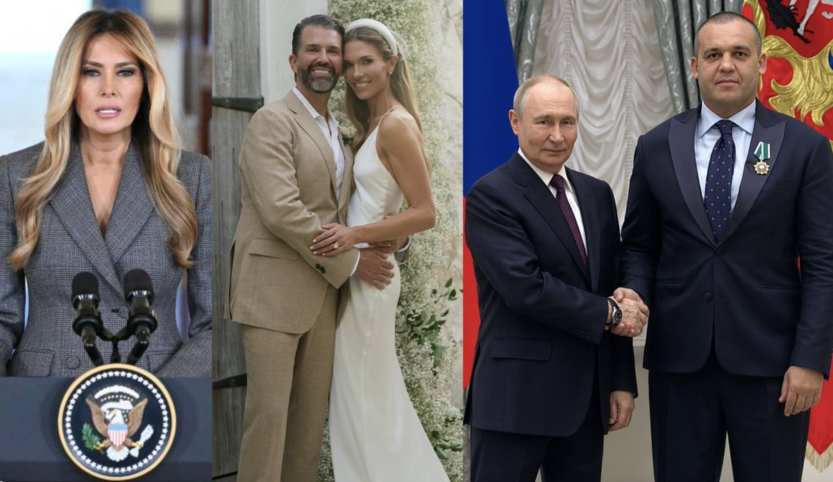 OccupyDemocrats's tweet photo. BREAKING: Melania Trump throws Donald Trump Jr. under the bus after it was revealed that his lavish island wedding was funded by an alleged child-trafficking Russian oligarch connected to Putin.
Even rats flee a sinking ship...
“Mrs. Trump does not, and has never had, a relationship with Mr. Kremlev. Mrs. Trump played no role whatsoever in organizing the wedding event and was not privy to any aspect of its financial planning," the First Lady's spokesperson told The Daily Mail.
Kremlev is Umar Kremlev, the head of the International Boxing Association and a member of Putin's inner circle. ProPublica recently revealed that Kremlev helped foot the bill for Don Jr.'s blowout Bahamas wedding to the tune of hundreds of thousands of dollars.
It's the kind of stunning corruption that would have been unthinkable before Donald Trump turned the White House into a pay-to-play cash machine for himself and his family. It's unclear what exactly Kremlev received in return for forking over so much money, but you can rest assured he didn't do it out of the goodness of his heart.
Melania's attempt to distance herself from this growing scandal is remarkable because she could have simply said nothing. Instead, she's making it clear that she had no hand in what appears to be a blatant quid pro quo arrangement. Perhaps she expects a full scale investigation into the wedding once Democrats retake power or perhaps she simply doesn't like Don Jr., the son of the President's late ex-wife Ivana.
Or perhaps Melania is worried that any association with Kremlev could deepen the public's perception that she is knee-deep in the world of child trafficking. She was a friend of Epstein's right-hand woman and co-conspirator Ghislaine Maxwell, and there are numerous photos of her hanging out with the billionaire pedophile himself.
Kremlev has been accused of deep involvement in "Healthy Fatherland," a shadowy organization run by his wife's twin sister that allegedly kidnaps children from Ukraine and traffics them back to Russia for "reeducation." Apparently, Donald Trump Jr. has no problem not only fraternizing with men like this, but gladly accepts their money.
Do you think Democrats should subpoena everyone who attended this wedding and find out what's really going on?
Please ❤️ and share if you support a full investigation of Don Jr.'s wedding!