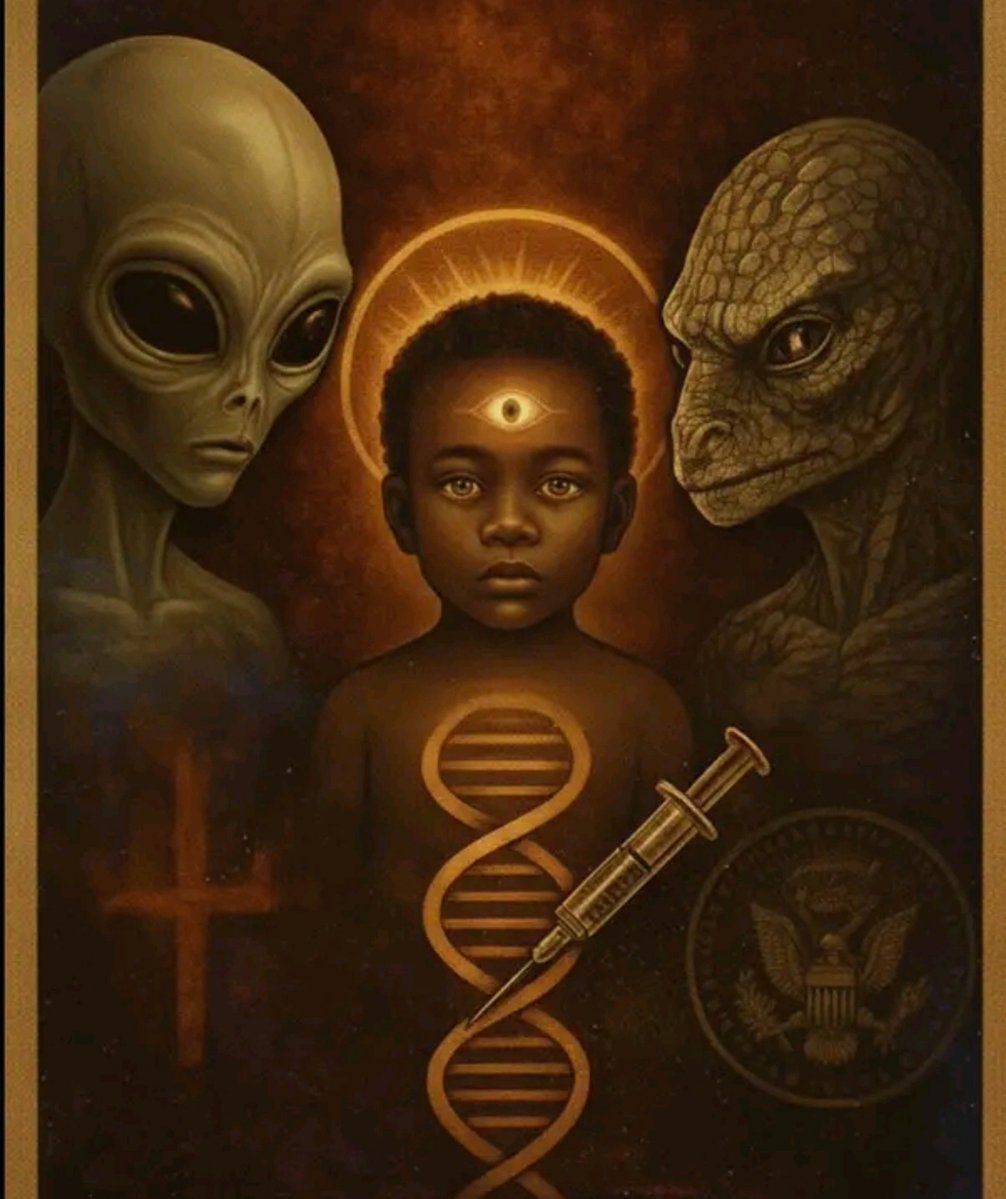 Tevin_IsOmondi's tweet photo. War against DNA [Data Network Activation]. A spiritual war and a battle for human mind control. KEMRI created Kenya’s first DNA bank using samples from Bantus, Nilotes & Cushites. Since your birth, they corrupt your DNA using vaccines, water, meat, food. Ever since time of Enoch; nephilims, fallen angels, watchers and giants have tried corruptimg our DNA, especially us the melanated beings. Our DNA is a multidimensional biological antenna or network that connects the human body to the cosmos, universal intelligence, and higher dimensions of reality.

They dont want us to Awaken, to remember and connect your physical body to the divine source. Mainstream science views DNA as biological code but we view it as a cosmic blueprint. 
1) D – Data: The cosmic information, ancestral memories, and divine blueprints stored within your spiritual and physical body. 
2) N – Network: The interconnected grid or system that links human consciousness to the universe, past lives, and higher dimensions. 
3) A – Activation: The process of "turning on" or awakening the dormant, non-physical strands of your genetic code.

The four chemical bases of DNA (Adenine, Cytosine, Guanine, and Thymine) are linked in esoteric numerology to the sacred Hebrew name of God (YHVH)

Its deep👁bookmark for later Innerstanding, Great Awakening is here, protect yoh DNA🫰