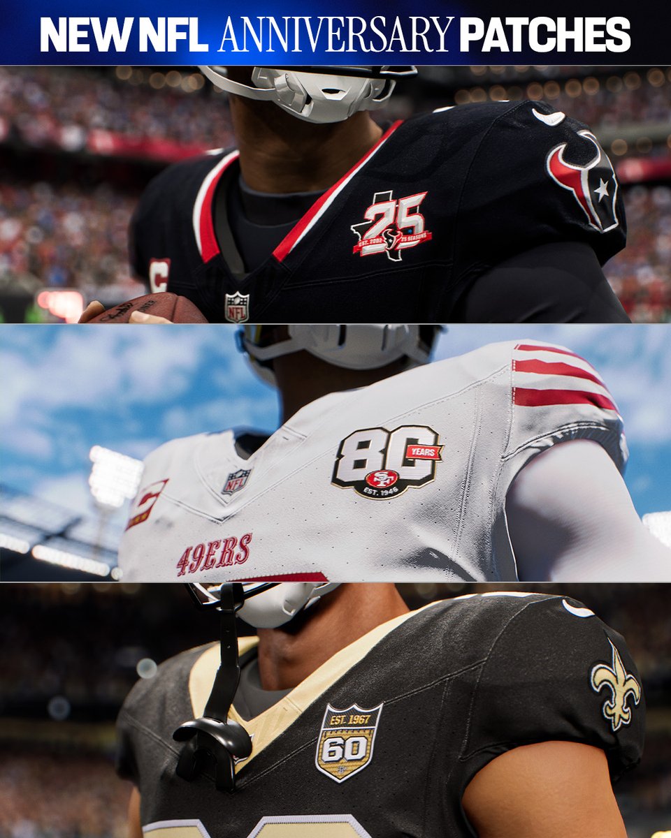 EAMaddenNFL's tweet photo. Your league just evolved in Title Update 3.

Franchise fixes, gameplay improvements, new gear, international stadiums and more are dropping tomorrow. #Madden27

See all Updates ➡️ https://t.co/1swoVPJLYD https://t.co/557zH5Eure