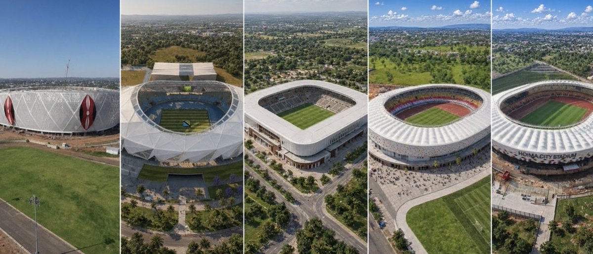 stats_wire's tweet photo. East Africa is not playing: 5 new stadiums built from scratch for AFCON 2027

1. 🇰🇪 Nairobi: Talanta Sports Stadium : 60k
2. 🇹🇿 Arusha: Arusha Stadium : 30k
3. 🇹🇿 Fumba: Fumba Stadium : 36.5k
4. 🇺🇬 Hoima: Hoima City Stadium : 20k
5. 🇺🇬 Lira: Akii-Bua Stadium : 20k https://t.co/qzzu6vYj3s