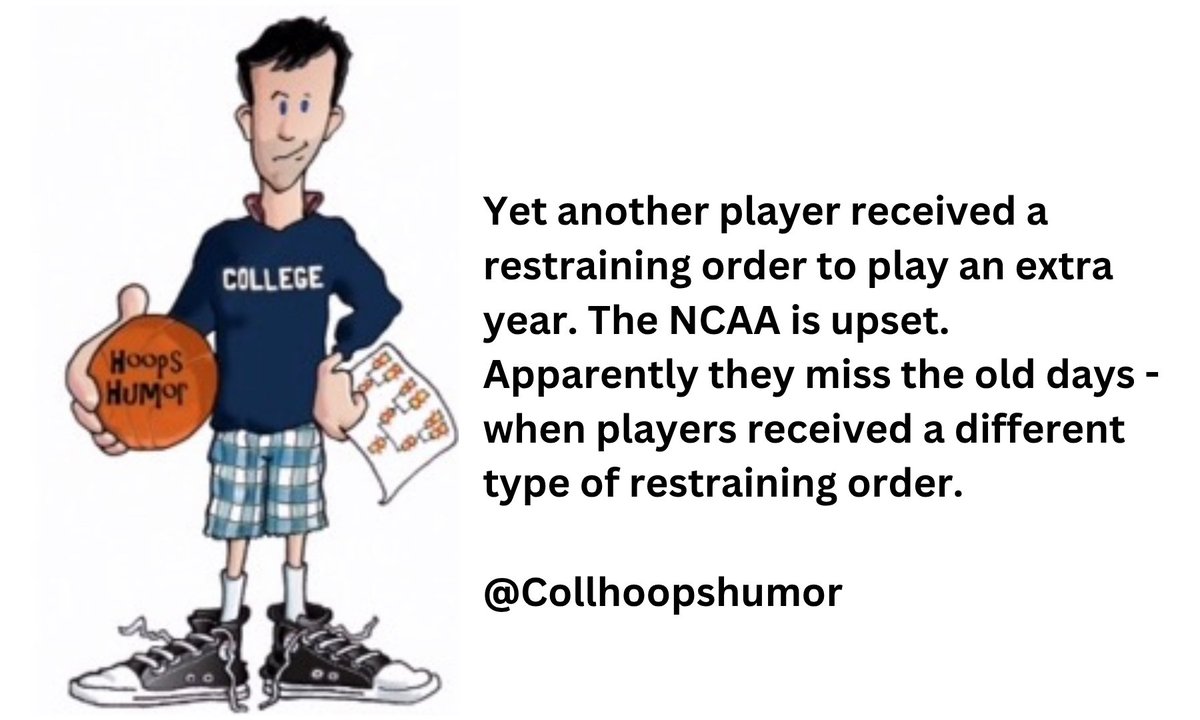 CollHoopsHumor's tweet photo. Tuesday's #joke. Maybe you'll  #laugh  THX for all of the support ("@s" tags as promised, I hope.) #College #collegebasketball #basketball #collegehoops #NCAA #funny #laughter #comedy #humor #jokes https://t.co/A163WVBilQ