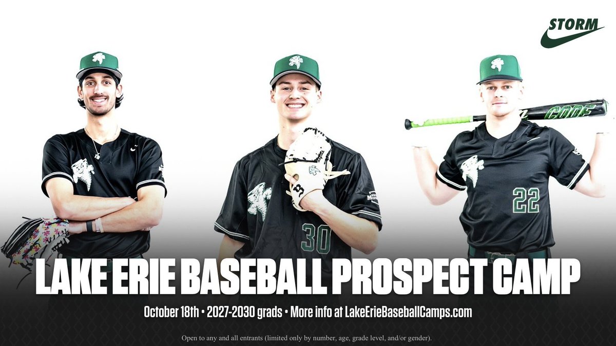 lakeeriebase's tweet photo. 🚨STILL TIME TO REGISTER!🚨

Lake Erie Baseball Prospect Camp just added two more schools in attendance:

✅ Kent State
✅ Bryant &amp; Stratton CC
🗓️OCT 18th
🎓 High School/Juco Prospects

The next few signups lock in early registration pricing!

👉 https://t.co/3EH6cvhUKi https://t.co/KDvH5WhmJI