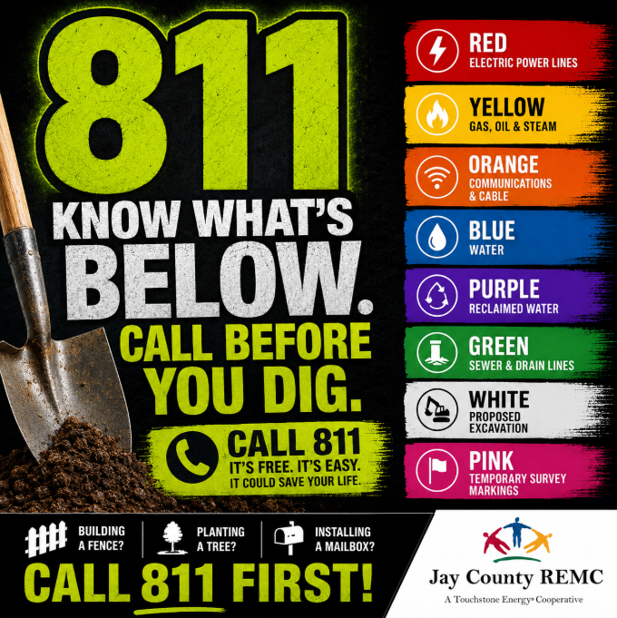 RemcJay's tweet photo. Calling 811 before you dig can save you time, money, and mistakes that could lead to injuries or even death. https://t.co/sfWI6EASd5