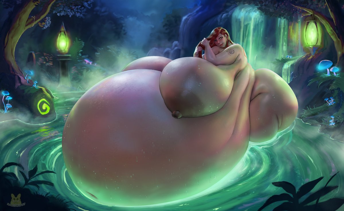 FeralGreenBunz's tweet photo. Evelyn having a relaxing bath 
Being this pregnant and big definitely deserves it

Evelyn Rosewood belongs to Gearhardt on discord|

(made a green light alt cuz i forgot what they had requested hehe oopsies ) https://t.co/jSoEJgoRPo
