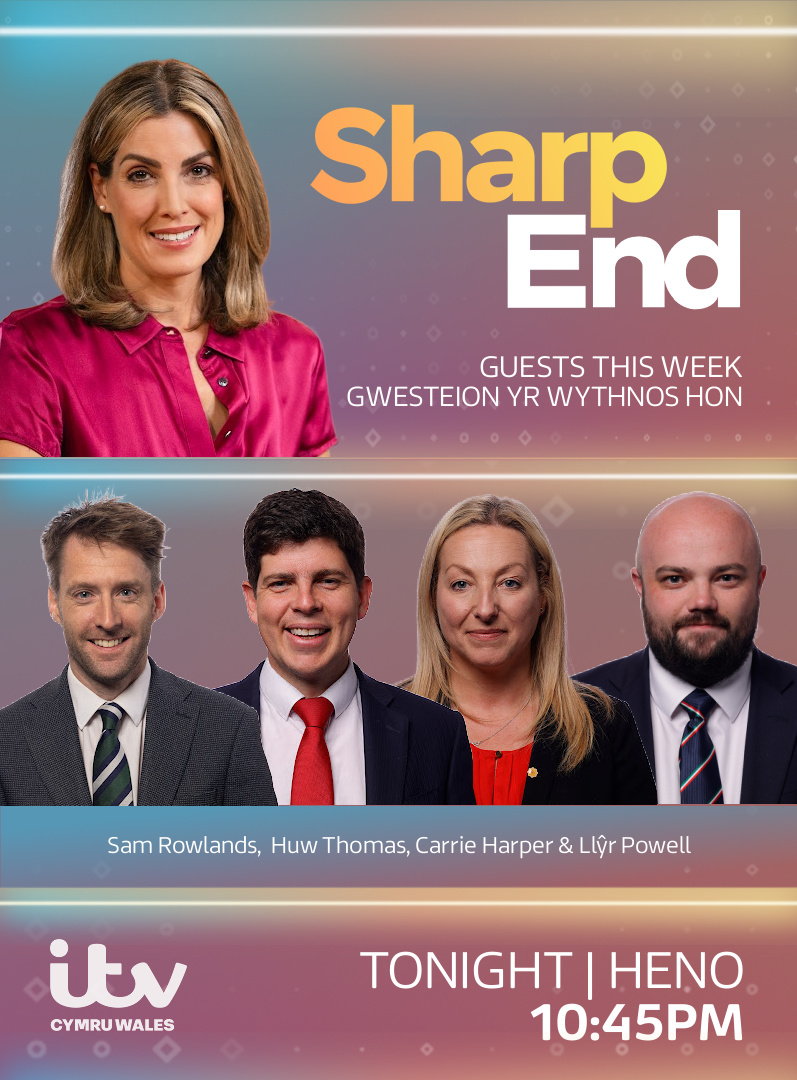 SharpEndITV's tweet photo. Tonight:

❔What next for Reform in the Senedd as their leader resigns and an MS defects to Plaid?

🏴󠁧󠁢󠁷󠁬󠁳󠁿 Nationalist leaders meet to make a historic pact - but is independence what the people of Wales want?

📊 We reveal the biggest winners and losers in our latest YouGov poll https://t.co/mNei6SYLWb