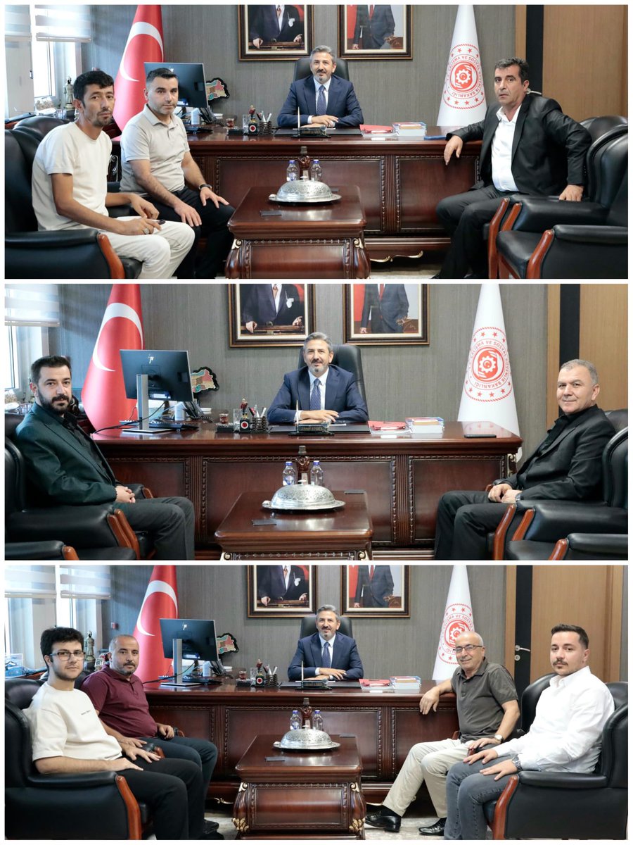 AhmetAYDIN_02's tweet photo. Bakanlığımızda ağırladığımız kıymetli misafirlerimizle bir araya gelerek çalışma hayatından şehirlerimizin gündemine kadar çeşitli konularda değerlendirme ve istişarelerde bulunduk.

Ziyaretleri ve değerli katkıları için kendilerine teşekkür ediyor, çalışmalarında başarılar diliyorum.
