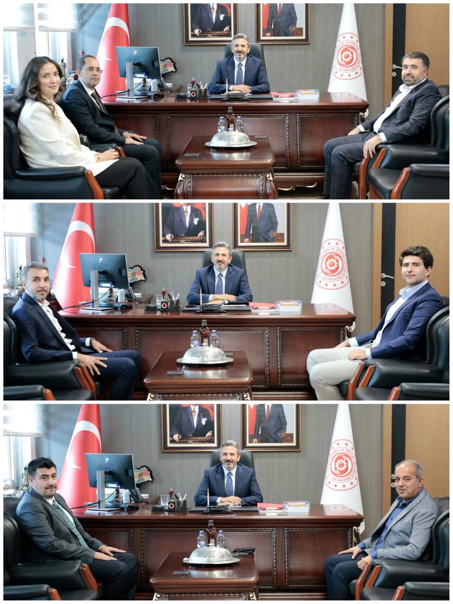 AhmetAYDIN_02's tweet photo. Bakanlığımızda ağırladığımız kıymetli misafirlerimizle bir araya gelerek çalışma hayatından şehirlerimizin gündemine kadar çeşitli konularda değerlendirme ve istişarelerde bulunduk.

Ziyaretleri ve değerli katkıları için kendilerine teşekkür ediyor, çalışmalarında başarılar diliyorum.