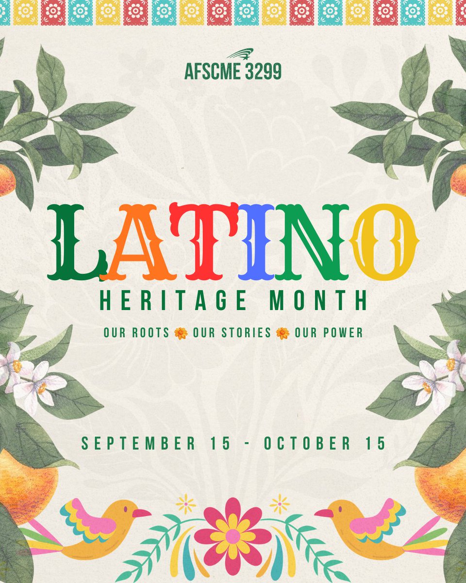 afscme3299's tweet photo. Our strength has always been in our roots, culture, and the generations who came before us. 

From all the union activists who helped build 3299 into a force to be reckoned with, to the rising Latinx leaders shaping our future, we stand and fight together and always celebrate who we are! ¡Sí se puede!

#afscme3299 #UCworkers #latinoheritagemonth