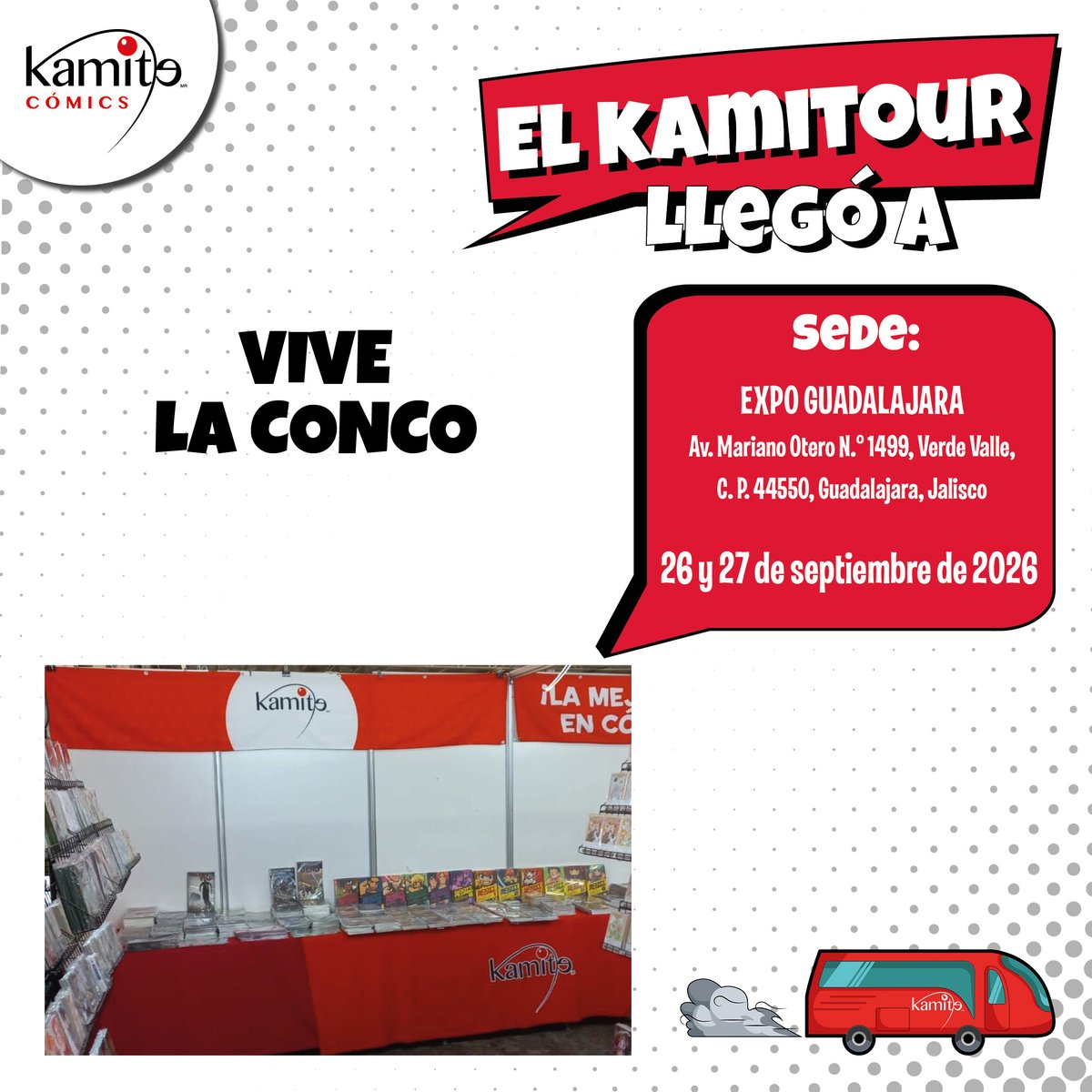 Kamite5's tweet photo. ¡No esperes mucho, porque se viene lo bueno!
Páginas llenas de arte, acción y emoción te esperan. 🎨📖 No dejes pasar #VivelaConco sin darte una vuelta por el stand de #Kamite. Renueva tus lecturas y descubre nuevos #kamitítulos que te van a fascinar.
¡Te esperamos! https://t.co/zg0MEKLftw