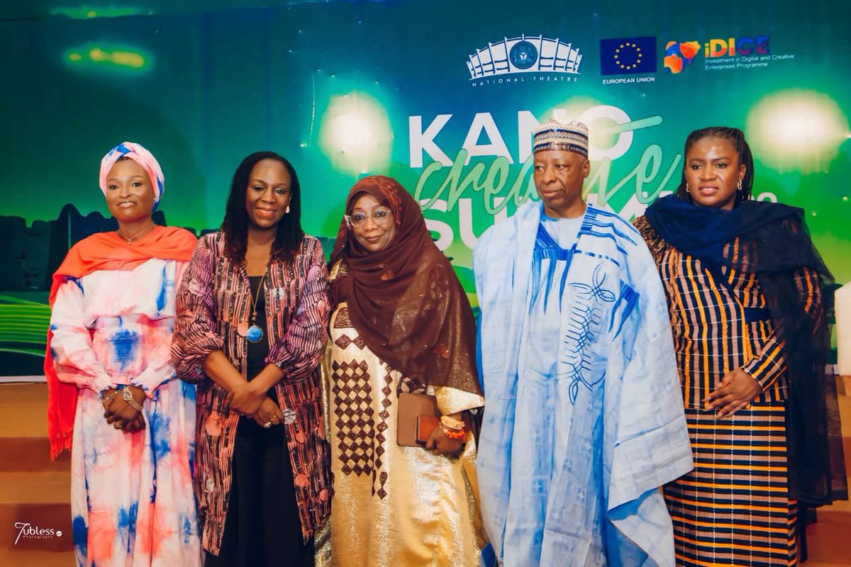 Movingimage_ng's tweet photo. Abdulkareem Mohammed, Founder/CEO of the Kano Indigenous Languages of Africa Film Market and Festival (KILAF) in discussions with the Honourable Minister of Arts, Culture, Tourism and Creative Economy,  Barr. Hannatu Musa Musawa at the recently held Kano Creative Summit. https://t.co/R5RQXxoE1E