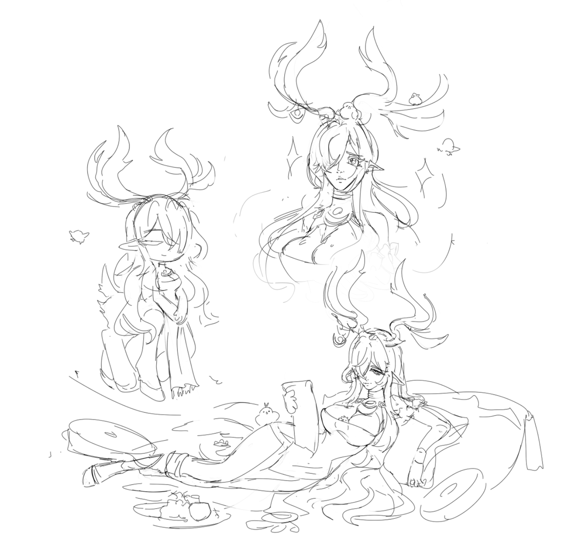 harulisart's tweet photo. Some lauma sketches 🦌
#GenshinImpactㅤ https://t.co/Px0e3HmSNr