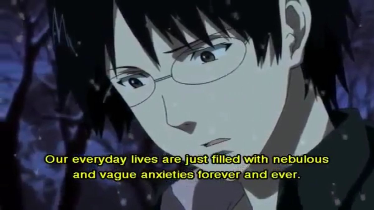 keubab64's tweet photo. top 10
1. Sonny Boy
2. Aku no Hana
3. The Tatami Galaxy
4. Neon Genesis Evangelion
5. Hunter × Hunter (2011)
6. Mob Psycho 100
7. Samurai Champloo
8. Revolutionary Girl Utena
9. Welcome to the N.H.K.
10. Fullmetal Alchemist (2003) https://t.co/ceEjiYQ8Ko