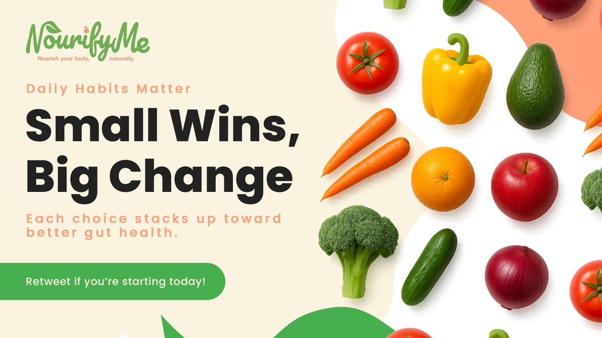 NourifyMe's tweet photo. 🌱 You don't need to change everything today.

One healthier choice is still a step forward.

So... where would you start?

👇 

#GutHealth #HealthyHabits #Microbiome #Nutrition #Wellness #NourifyMe https://t.co/9lnnhHUop1