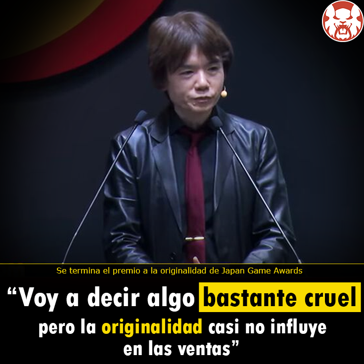 MRengar_'s tweet photo. "Voy a decir algo bastante cruel, pero la originalidad casi no influye en las ventas". 

Y advirtió que una industria que pierde originalidad "solo va ir muriendo poco a poco"

El Japan Awards 2026 tiene una categoría especial que premia la originalidad "Game Designers Award". 

Y que Sakurai durante 16 años ha reunido un comité de jueces para escogerlo.

Este año esta categoría termina, dado que Sakurai no pudo encontrar a alguien que pudiera reemplazarlo

"Si me preguntan por qué lo dejo, es simple: no había nadie que me sustituyera". 

Famitsu explica que el cargo consume mucho tiempo y los creadores activos no estaban disponibles y durante años se buscó un sucesor para Sakurai, por eso se termina esta categoría dentro de Japan Awards