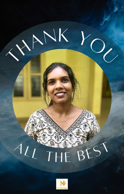 Nivedithaekm's tweet photo. Thank you Anamika! All the best! We will miss you https://t.co/M5PrqvGn95
