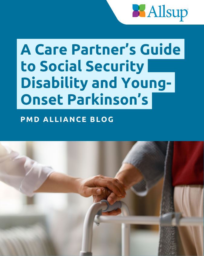 Allsup's tweet photo. Supporting someone living with Young-Onset Parkinson’s Disease can include helping with the SSDI process. Learn how organizing records, documenting daily challenges and coordinating care can help.
 
Read Allsup’s new guide on PMD Alliance: https://t.co/s88SbWFIq9 
 
#ApplyForSSDI #SSDI #AllsupSSDI