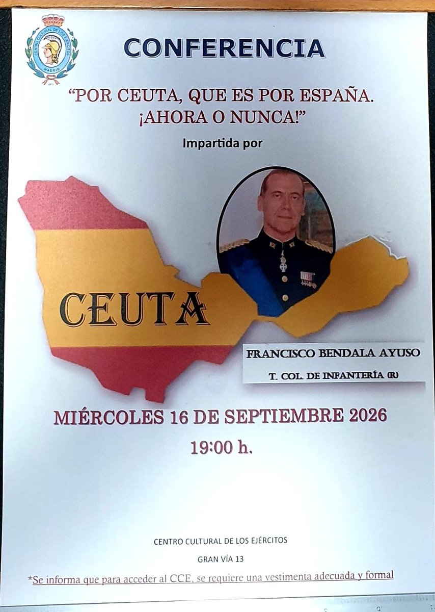 Classicus's tweet photo. Por Ceuta, que es por España.
¡Ahora o nunca! https://t.co/k8npFLfSK7