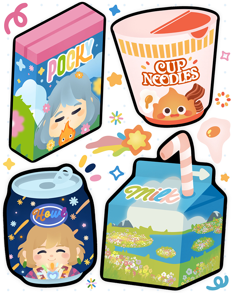 puffychii's tweet photo. studio ghibli snacks 🍃🧃 https://t.co/TJeP2GwFVq