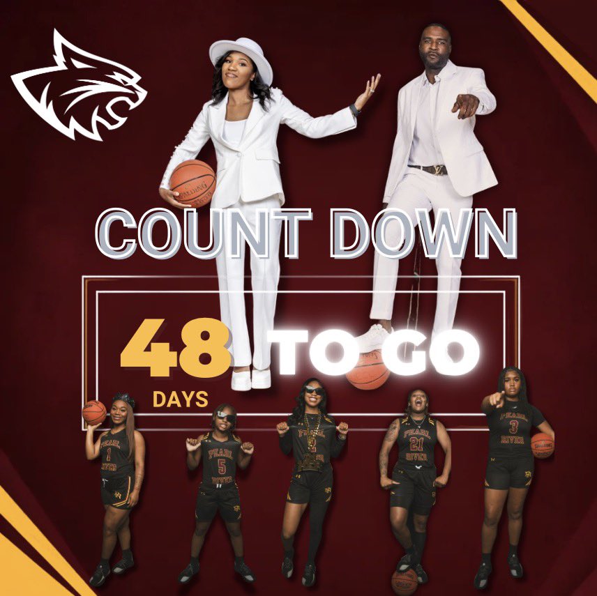 PearlRiverWBB's tweet photo. 🚨 48 DAYS ‘TIL TIP-OFF! 🚨
The countdown is ON! ⏳🏀 Nov. 2 | 5:00 PM | HOME — Wildcat Nation, get ready… THE RIVER IS RISING! 🌊🐾🔥

#RRR | #RollRiverRoll | #TheRiverIsRising ❤️💛 https://t.co/7DbbEeQhNh