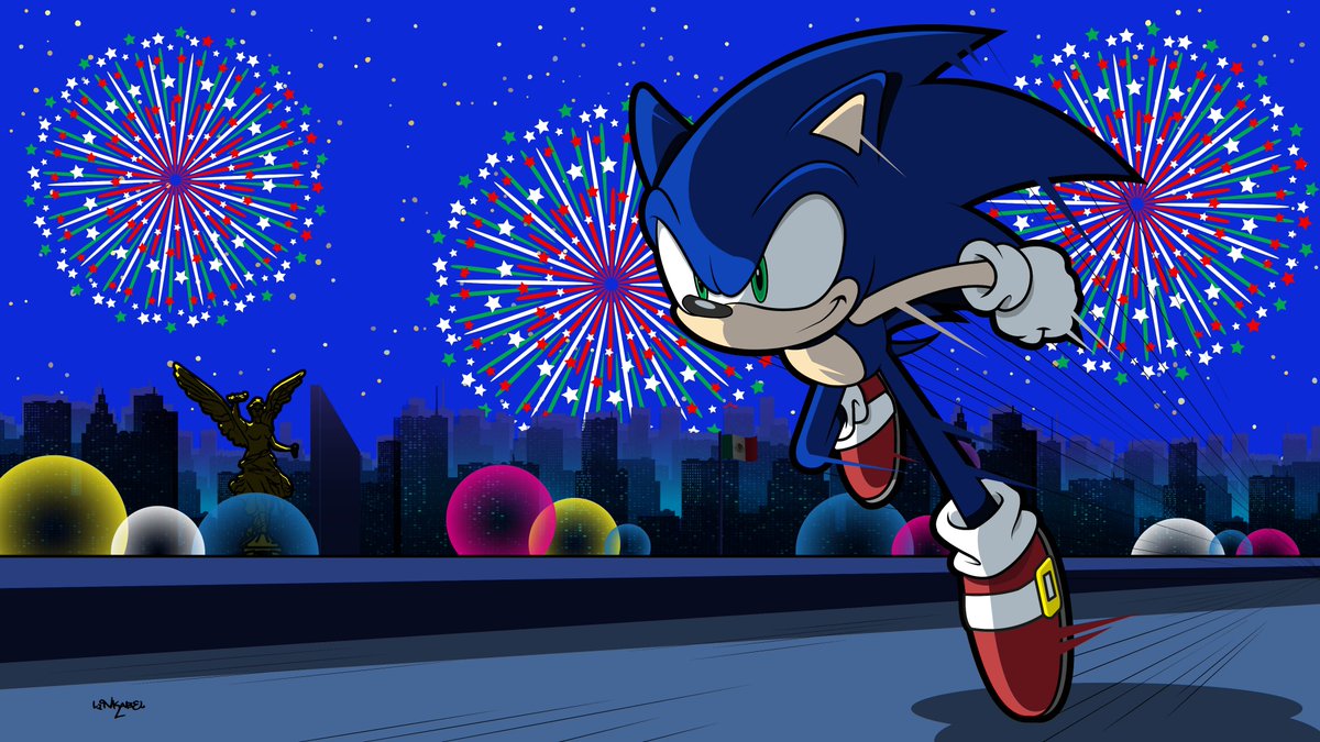 AbelMunizJr's tweet photo. Sonic celebra las fiestas patrias corriendo por Ciudad de México. https://t.co/08B2XtKMVx