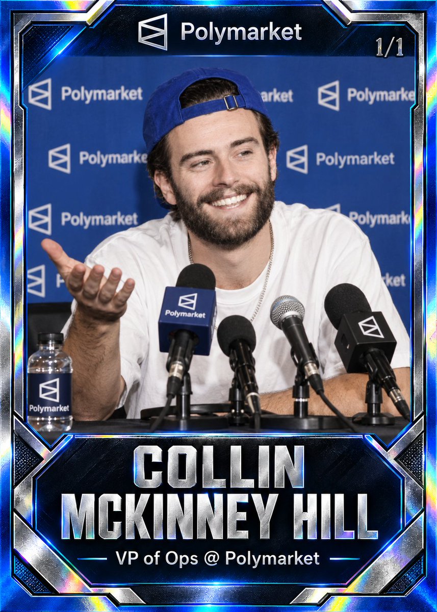 shayne_coplan's tweet photo. Thrilled to announce Collin McKinney Hill has joined Polymarket as our new VP of Operations.

He's coming from DoorDash where he was a GM and ran one of their largest business units. DoorDash is known as one of the most operationally excellent businesses, and that's the rigor Collin's bringing to Polymarket. Before that, he was at Bridgewater where he was Ray Dalio's Chief of Staff. He's also 6'7. And handsome. Some guys just have it all.

Onwards.