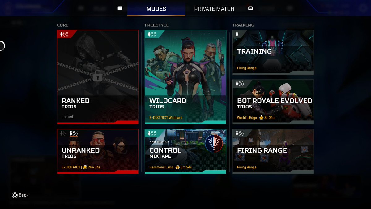 CriimReaper's tweet photo. Lol @Respawn you forgot to rollout the mid season patch on PS5... #ApexLegends https://t.co/uJ3mmi2nx4
