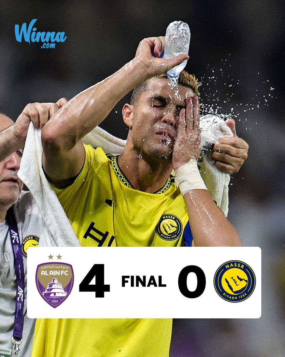 WinnaFC's tweet photo. 🚨| JUST IN: Ronaldo bottled 19th trophy for Al Nassr against second division UAE league team, Al Ain.😳 https://t.co/OwFvG1Id71