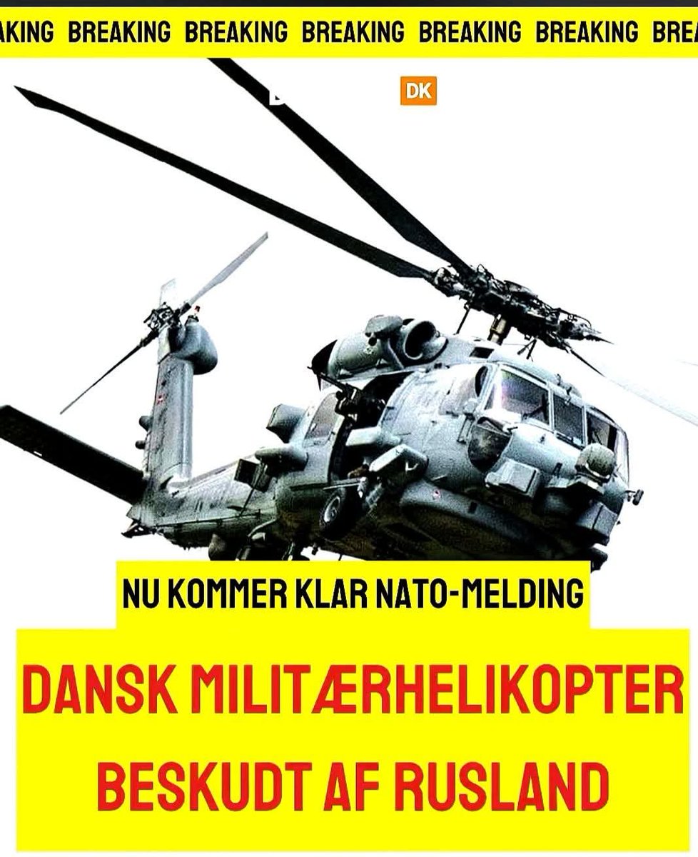 AlbergCarsten's tweet photo. Lars Andersen 2 på fb

FALSK ALARM IGEN.

Når et skib affyre nødblus imod en helikopter, så er det faktisk en helt normal procedure.
Det er ikke et angreb, det er en pligt.

Når et uidentificeret luftfartøj som en helikopter, nærmer sig et skibsfartøj så har helikopteren pligt til at give sig til kende over VHF eller CIAS 

Giver luftfartøjet sig ikke til kende, har skibet pligt til at affyre en nødvarsel i form af nødblus, dette er for at sikre skibet og besætningen.

Det der er foregået er en hel normalt, blot en standart procedure der SKAL udføres.
Efter omstændighederne at dømme har besætningen på skibet gjort præsict hvad de skal gøre.

Spørgsmålet er nærmere hvorfor helikopteren har været så tæt på uden at tilkendegive sig.

Ligesom med dronerne der viste sig at være fugle, skal vi nu høre at en helikopter er blevet beskudt, det er en meget grov beskyldning, og det er taget helt ud af kontekst.

Jeg vil kontakte den russiske ambassade for at høre deres version af historien.
Jeg har efterhånden mere tillid til Rusland end mit eget fædreland...