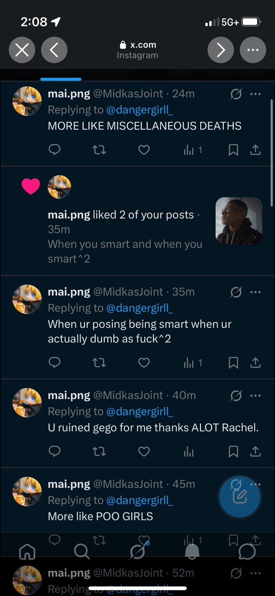 dangergirll_'s tweet photo. She literally just took my own insults and commented them…… #atpeace https://t.co/JUKx3Rf7dY