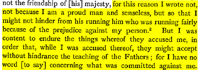 AssyrianTheo's tweet photo. Great video from @ApostolicOrtho. Nestorius' unjust condemnation and his willingness to endure it for the sake of the acceptance of "teaching of the Fathers" is why in the Assyrian Church we call Nestorius the "Bloodless Martyr". 

Nestorius' humility and zeal for the faith is shown when, in answering the criticism of his supporters as to why he wasn't willing to write to Pope Leo to defend himself, he says: