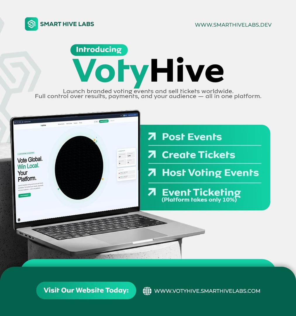 SmartHiveLabs's tweet photo. Need to host a voting event? 

VotyHive lets you create voting events, sell tickets, and manage your audience all in one place.

Pretty simple. Pretty convenient

🌐 https://t.co/o9P9wjT3oQ

#VotyHive #EventTech https://t.co/OOHciXpQ82
