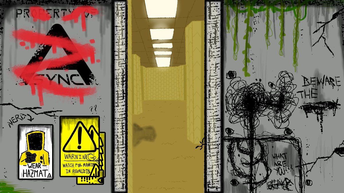 DrippyInk_'s tweet photo. Welcome urban explorers, to The Doorway; this is the first project of my last semester, based on The Backrooms

#backrooms #thebackrooms https://t.co/dHS0dUmaMD