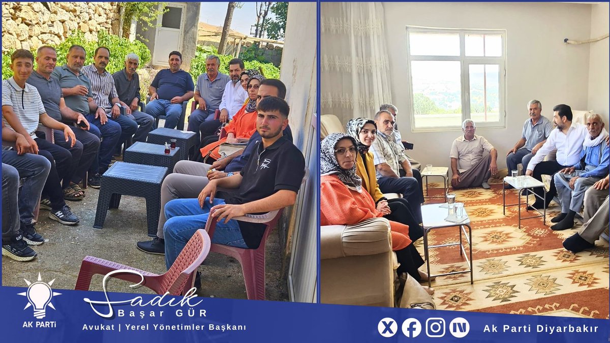 SadikBasarGur's tweet photo. 🇹🇷 Türkiye Yüzyılı Buluşmaları kapsamında Çermik’te gönül gönüle buluşmalarımızı sürdürüyoruz.

Bu kapsamda Artuğ Mahallesi ve Karamusa Mahallesi’nde hemşehrilerimizle bir araya gelerek vatandaşlarımızın talep, öneri ve beklentilerini dinledik.

İl Başkan Yardımcımız Sadık Başar GÜR, İl Yönetim Kurulu Üyemiz Merve AKSOY UYAR, İl Kadın Kolları Yönetim Kurulu Üyemiz İffet KIZILKAYA, İlçe Yönetim Kurulu Üyemiz Alaaddin DURAN, İlçe Gençlik Kolları Yönetim Kurulu Üyemiz Turhan BAYKARA ve İlçe Kadın Kolları Yönetim Kurulu Üyemiz Ayşe ÜÇKARDEŞ ile birlikte gerçekleştirdiğimiz ziyaretlerde vatandaşlarımızla istişarelerde bulunduk.

Cumhurbaşkanımız Sayın Recep Tayyip Erdoğan’ın ve İl Başkanımız Sayın Hamit Sümer’in selamlarını hemşehrilerimize ilettik.

Mahallelerimizin ihtiyaçlarını yerinde dinleyerek vatandaşlarımızın bizlere aktardığı talep ve beklentileri not aldık. İletilen konuların ilgili kurumlara ulaştırılması ve takip edilmesi noktasında gerekli çalışmaları sürdüreceğiz.

Milletimizin sesini sahada dinlemeye, gönül bağımızı güçlendirmeye ve Türkiye Yüzyılı hedeflerimiz doğrultusunda çalışmalarımıza kararlılıkla devam edeceğiz. 🇹🇷

#TürkiyeYüzyılı #TürkiyeYüzyılıBuluşmaları #Çermik #ArtuğMahallesi #KaramusaMahallesi #AKPartiDiyarbakır #GönülBelediyeciliği #MilletleBirlikte #RecepTayyipErdoğan #Diyarbakır
