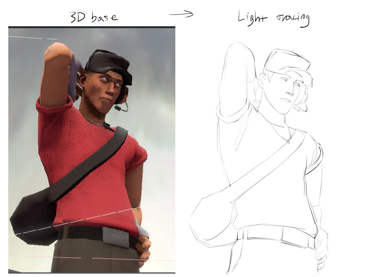 obliquelane's tweet photo. Ways to draw Scout https://t.co/DmtuvxJcaJ