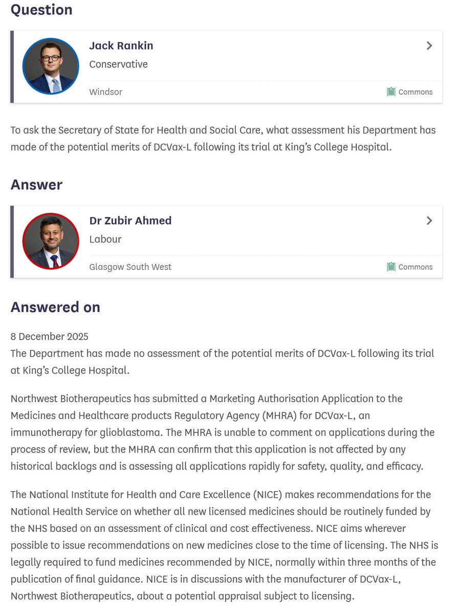 StonkzAnonymous's tweet photo. $NWBO #DCVax #CancerCure @ABC @MSNOWNews @FoxNews @CBS @LastWeekTonight @StephenAtHome @jonstewart 

@MHRAgovuk Remember last year when parliament members asked about DCVax and you gave meaningless boilerplate responses?
Stop delaying.
1000 days and still no decision for DCVax-L. https://t.co/r0XGArAaGN