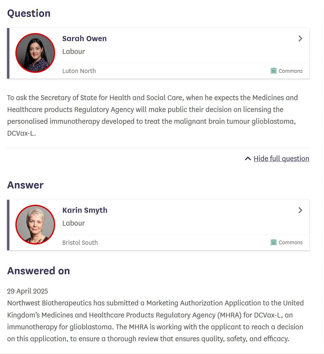 StonkzAnonymous's tweet photo. $NWBO #DCVax #CancerCure @ABC @MSNOWNews @FoxNews @CBS @LastWeekTonight @StephenAtHome @jonstewart 

@MHRAgovuk Remember last year when parliament members asked about DCVax and you gave meaningless boilerplate responses?
Stop delaying.
1000 days and still no decision for DCVax-L. https://t.co/r0XGArAaGN