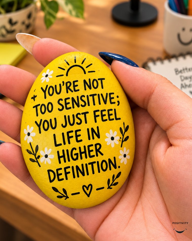 PositivitySaid's tweet photo. You're not too sensitive, you just feel life in higher definition. 

That depth isn't a flaw, it's the same thing that makes you notice beauty, love harder, and feel every moment more fully. https://t.co/fpXqKCtzsq